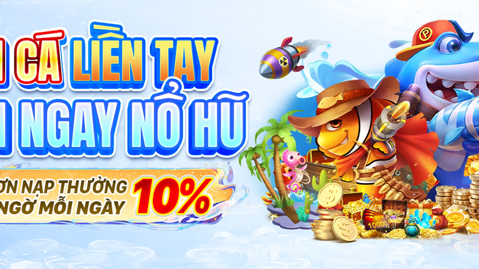 Hình ảnh game bắn cá Sao Win với đồ họa đẹp mắt và nhiều loài cá